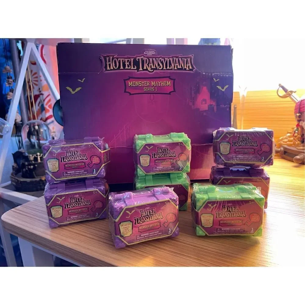 Lot Of 8 Hotel Transylvania Monster Mayhem Chest Green Purple Series 1 F…